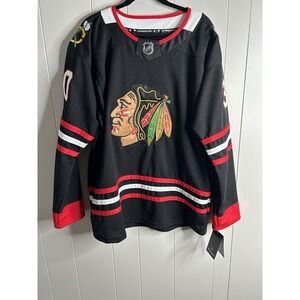 NEW Chicago Blackhawks Spencer knight Fanatics Premium Black Alternate Jersey 52